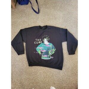 Vintage The Cure 1986 Beach party Tour Black Double sided sweatshirt